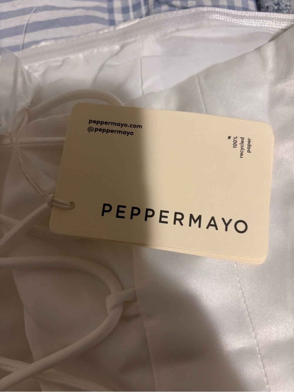 Peppermayo White Satin Strapless Button-Front Mini Dress - Picture 4 of 4